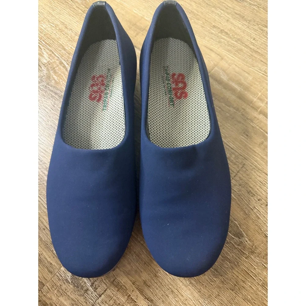 SAS Tripad Comfort Navy Blue Slip On Loafers Womens 9 W Wide Comfort Shoes